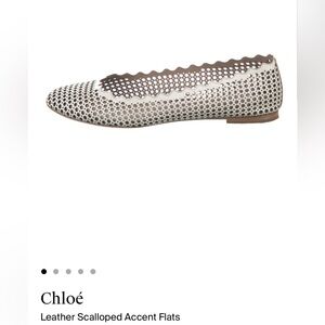 Chloe
Chloe White Laser Cut Leather Ballet Flats Size 39.5